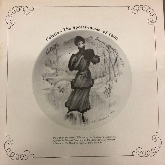 1890 Ganeau's Women of the Century Porcelian COA - Picture 4 of 8